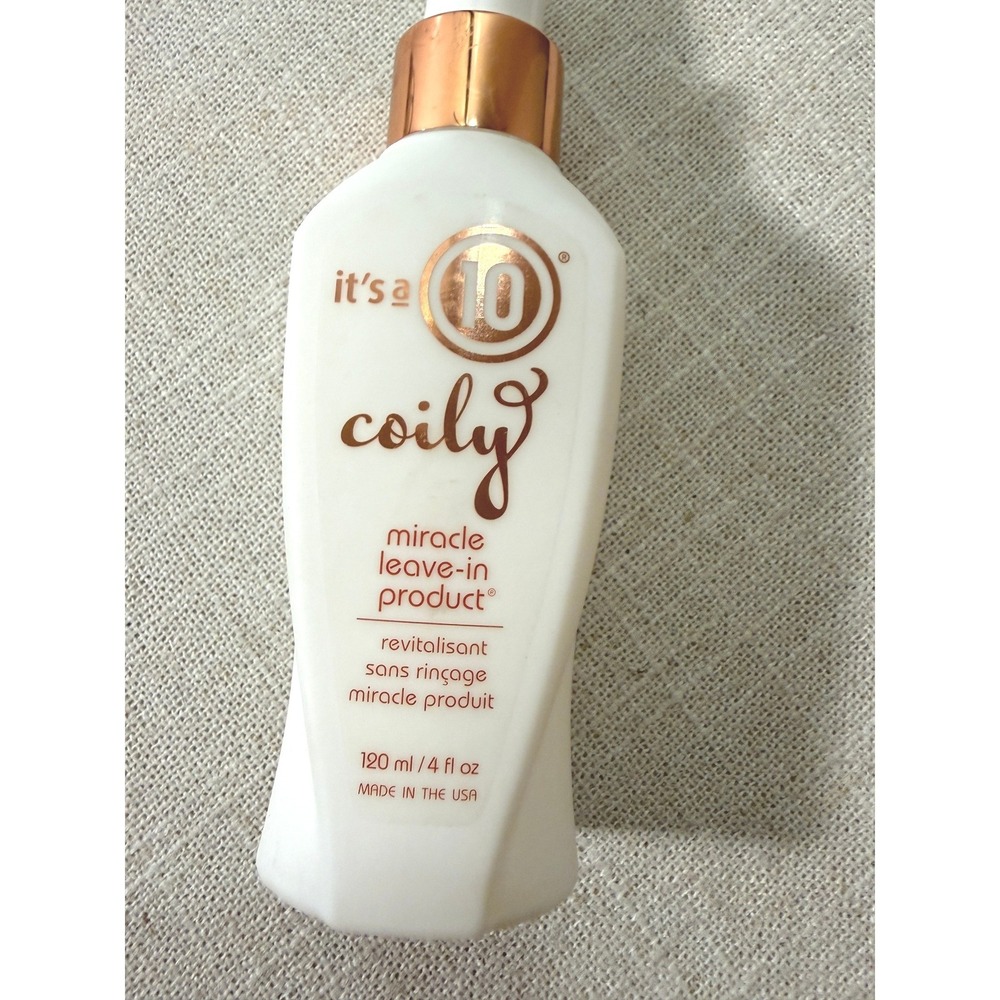 Its a 10 Coily curly hair leave in conditioner 4oz soft shiny curls body luxury